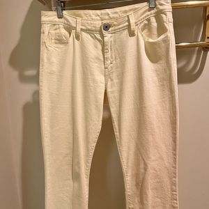 Banana Republic Cream Skinny Jeans